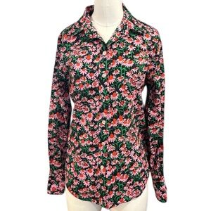 Lesley Evers ECHINACEA print cotton button down